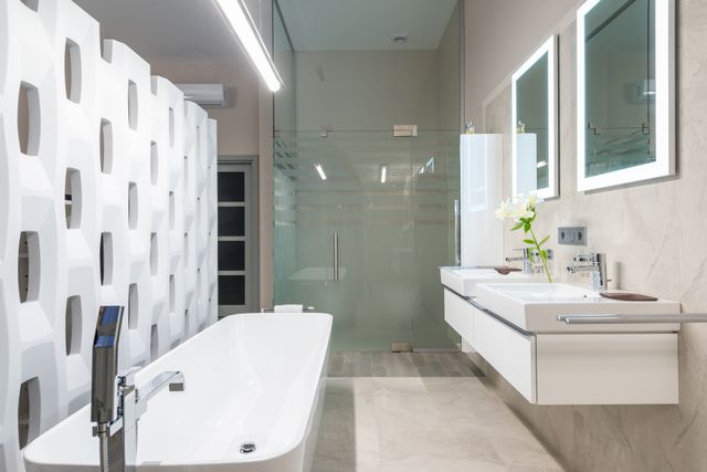 a modern bathroom